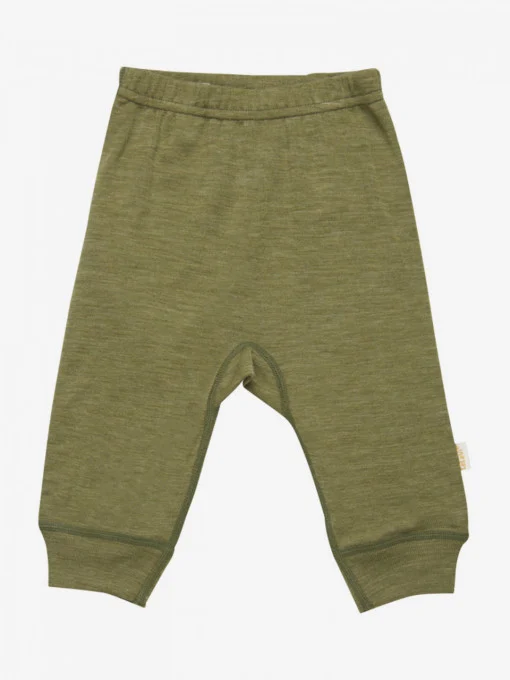 LICHIDARE STOC - Pantaloni din lana CeLaVi, cu margine elastica, verde, 60 cm