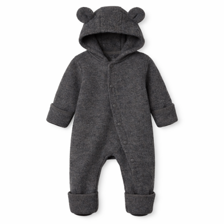 LICHIDARE STOC - Salopeta Fixoni, din lana, cu gluga si urechi, gri, 68