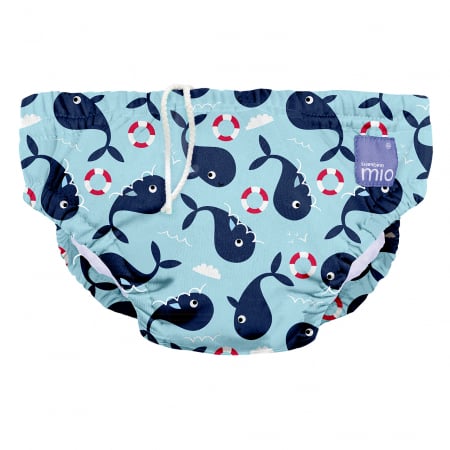 Camera copilului - Scutec pentru inot refolosibil - Bambino Mio Marimea L Whale