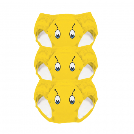 Diversificare si Ingrijire Bebe - Set de 3 chilotei de antrenament la olita My Little Training Pants, 2-3 ani, Albina