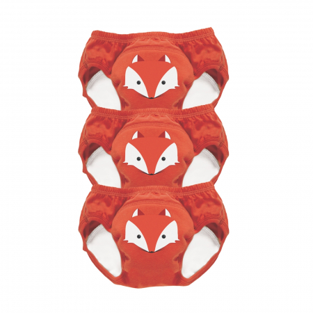 Diversificare si Ingrijire Bebe - Set de 3 chilotei de antrenament la olita My Little Training Pants, 2-3 ani, Vulpe