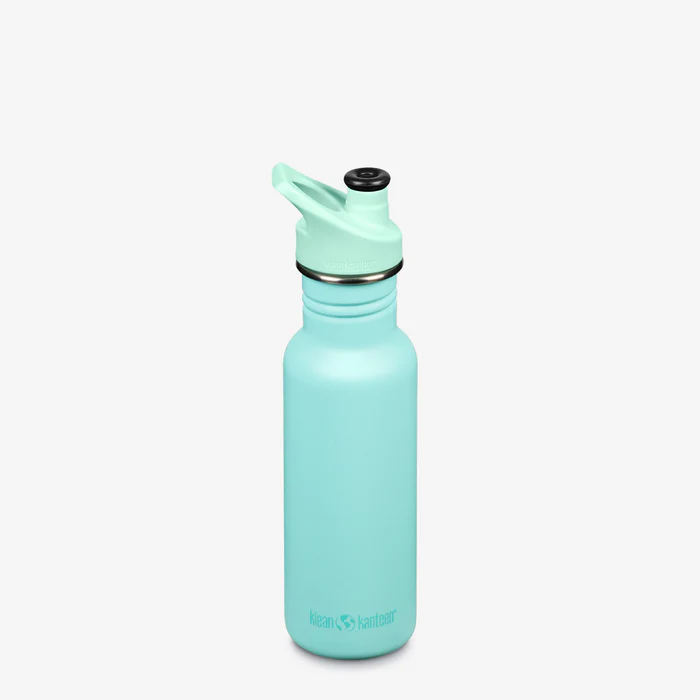 Diversificare si Ingrijire Bebe - Sticla cu capac sport, Kid Classic, 532 ml, Klean Kanteen, Pastel Turquoise