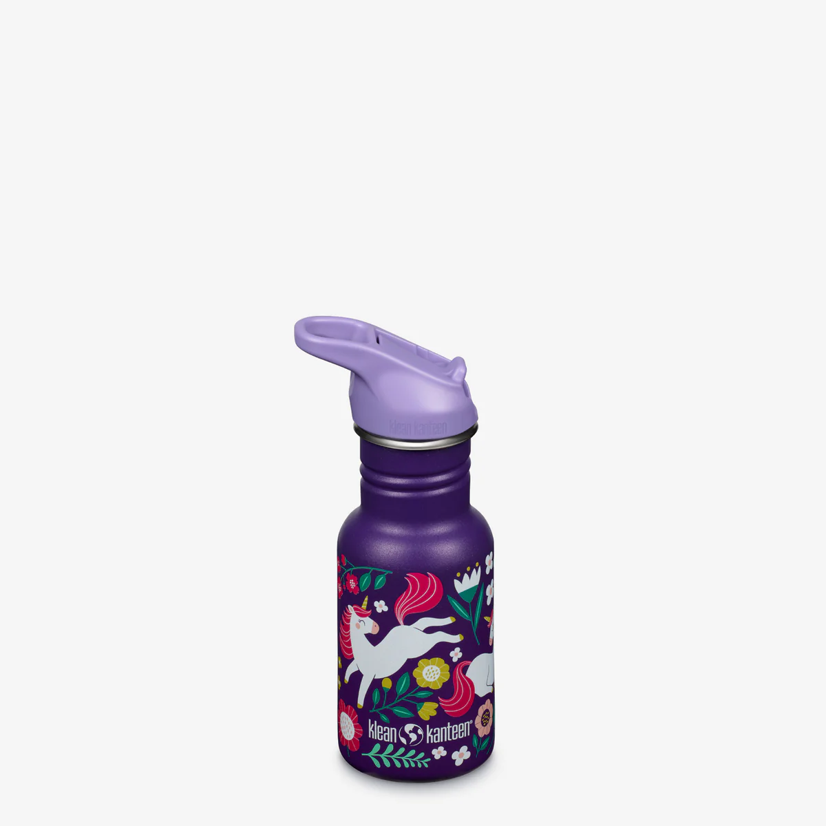 Rechizite Școlare - Sticla din otel pentru copii, Klean Kanteen Kid Classic Narrow 355ml , cu capac sport flip