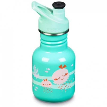 Diversificare si Ingrijire Bebe - Sticla Kid Classic Sport Narrow cu capac sport 355 ml Klean Kanteen, Jellyfish