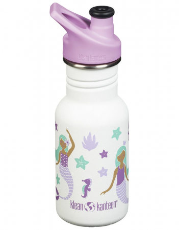 Diversificare si Ingrijire Bebe - Sticla din otel inoxidabil cu capac sport, Klean Kanteen, Kid Classic Narrow, 355ml, Mermaids