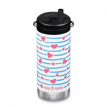 Termosuri de inox - Sticla termica TK Wide Twist Cap, Klean Kanteen, 355ml, Heart Stripe