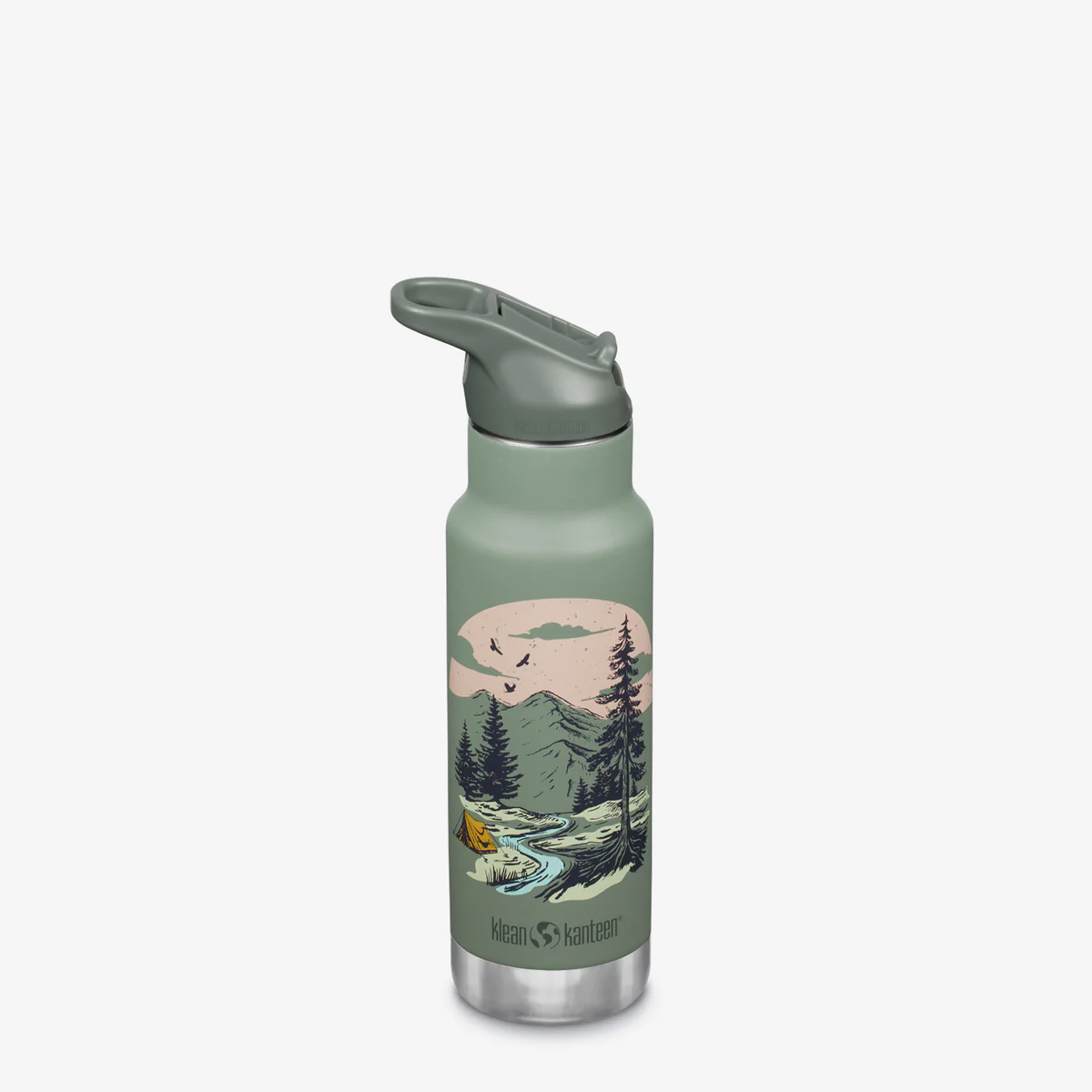 KLEAN KANTEEN - Termos din otel pentru copii, Klean Kanteen Insulated Kid Classic Narrow 355ml , cu capac sport flip,