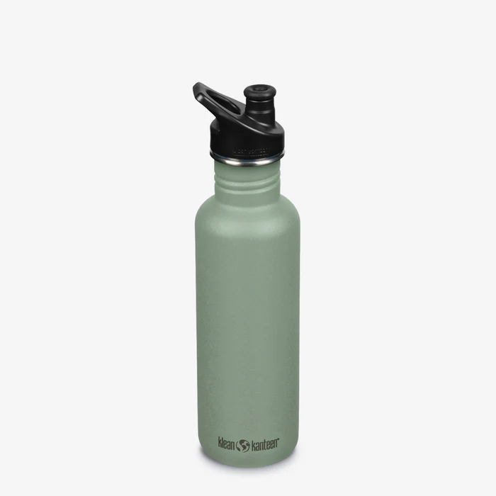 Diversificare si Ingrijire Bebe - Sticla Klean Kanteen cu capac sport, 800 ml, Sea Spray