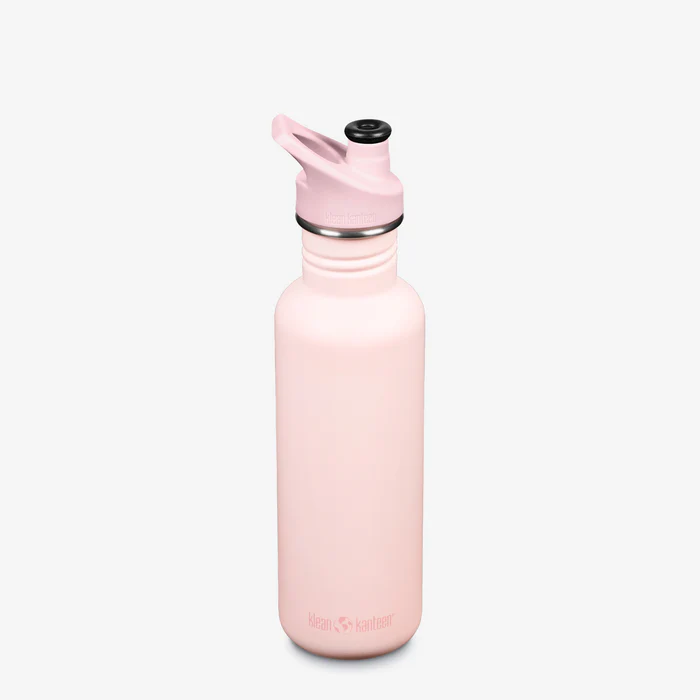Diversificare si Ingrijire Bebe - Sticla Klean Kanteen cu capac sport, 800 ml, Heavenly Pink