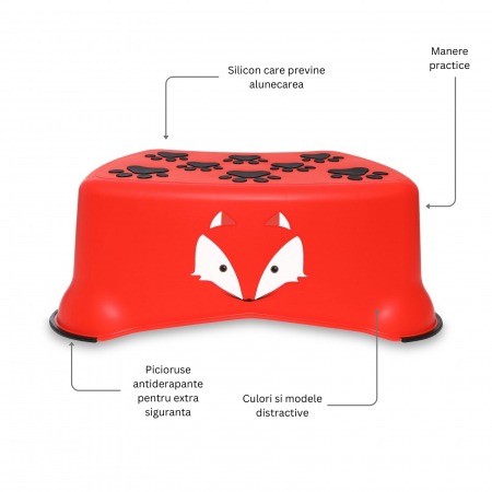 Treapta inaltatoare pentru copii, My Step Stool, Vulpe [4]