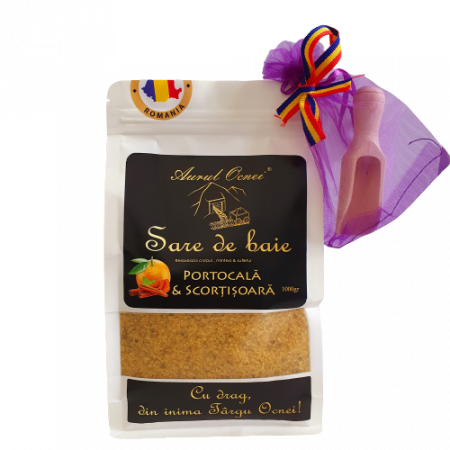 Ingrijire - Sare de baie Portocala si Scortisoara 500g