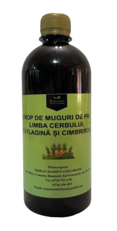Tincturi si siropuri - Sirop de muguri de pin, limba cerbului, patlagina si cimbrisor