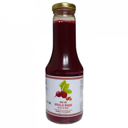 Suc Ecologic si Sirop - Suc de Sfecla Rosie si Mere presat la rece 500ml