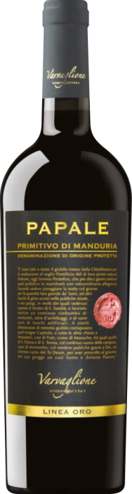 Varvaglione Papale Linea Oro Primitivo Di Maduria 0.75 L, Vin Rosu sec, Puglia, Italia [1]