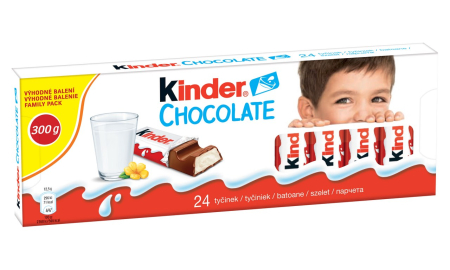Ciocolata - Batoane Kinder Chocolate cu Lapte, 300g