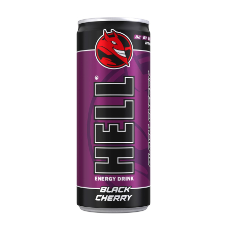 Energizante - Bautura energizanta Hell Energy Drink Black Cherry, doza 0.25L