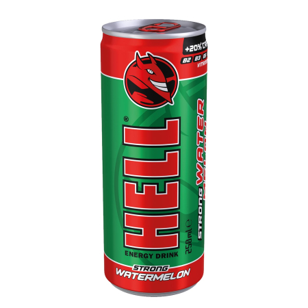 Energizante - Bautura energizanta Hell Energy Drink Watermelon Strong, doza 0.25L