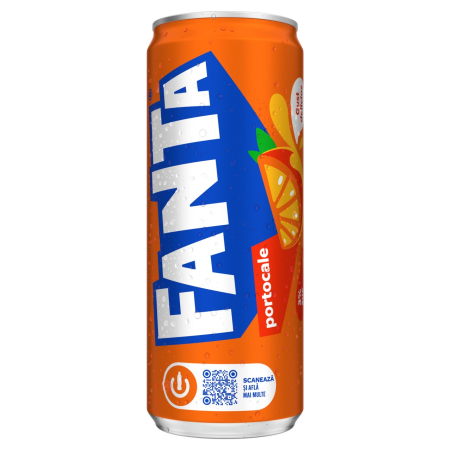 Bauturi carbogazoase - Bautura racoritoare carbogazoasa Fanta, doza 0.33L