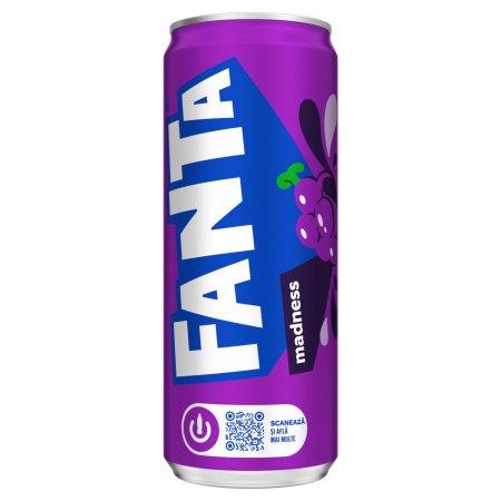 Bauturi carbogazoase - Bautura racoritoare carbogazoasa Fanta Madness, doza 0.33L