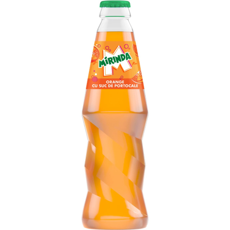 Bauturi carbogazoase - Bautura racoritoare carbogazoasa Mirinda Portocale, sticla 0.25L