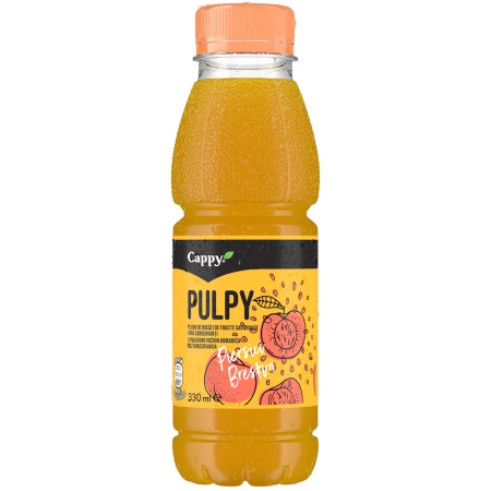 Bauturi necarbogazoase - Bautura racoritoare necarbogazoasa Cappy Pulpy Peach, Pet 0.33L