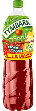 Bauturi necarbogazoase - Bautura racoritoare necarbogazoasa Tymbark Cool cu Aroma de Banane si Capsuni, Pet 2L
