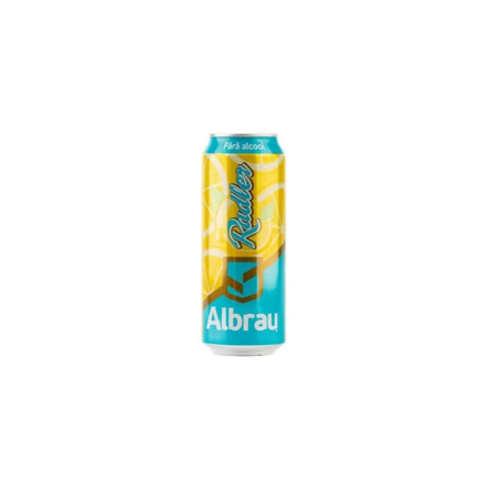 Bere cu suc si radler - Bere Albrau Radler Lamaie 0%, doza 0.5L