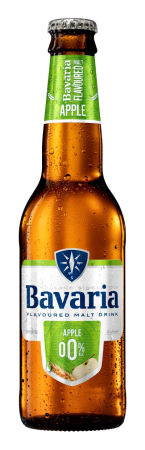 Bere cu suc si radler - Bere Bavaria Mere 0%, doza 0.33L
