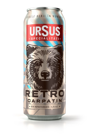 Bere - Bere blonda Ursus Specialitati Retro Carpatin, doza 0.5L