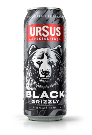 Bere bruna - Bere bruna Ursus Specialitati Black Grizzly, doza 0.5L