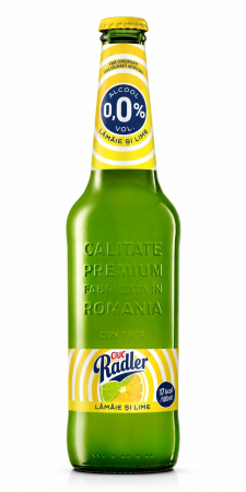 Bere cu suc si radler - Bere Ciuc Radler Lime & Lamaie 0%, sticla 0.5L