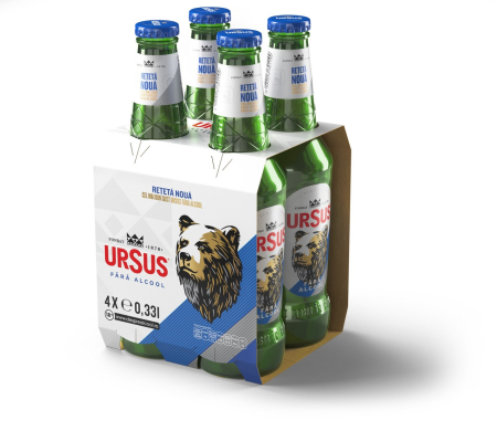 Bere fara alcool - Bere fara alcool Ursus Premium, sticla 0.33L
