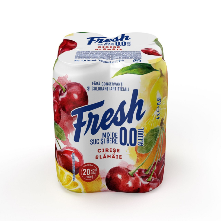 Bere - Bere Fresh Cirese & Lamaie 0%, doza 0.5L