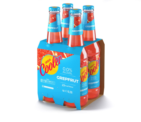 Bere cu suc si radler - Bere Ursus Cooler Grapefruit 0%, doza 0.33L