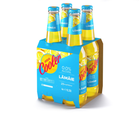 Bere cu suc si radler - Bere Ursus Cooler Lamaie 0%, doza 0.33L