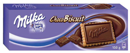 Biscuiti si prajituri - Biscuiti Milka Acoperiti cu Ciocolata cu Lapte, 150g