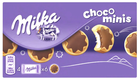 Biscuiti si prajituri - Biscuiti Milka Chocominis, 150g