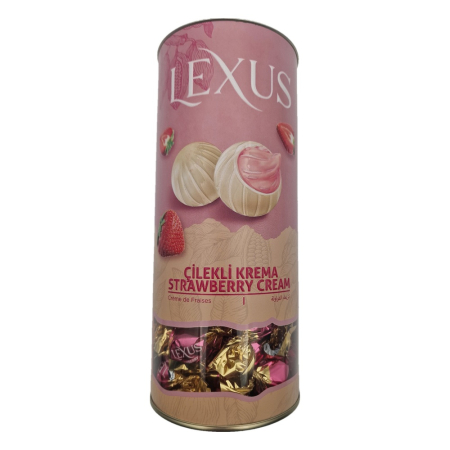 Dulciuri - Lexus Strawberry Cream (Cilekli Krema), tub cu bomboane de ciocolata