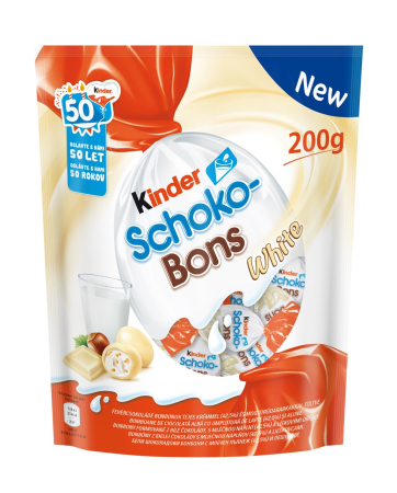 Ciocolata - Bomboane Kinder Schoko-Bons White, 200g
