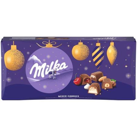 Cadouri si sezon - Bomboane Milka de Pom Asortate, 255g