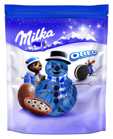 Cadouri si sezon - Bomboane Milka de Pom cu Crema Oreo, 86g