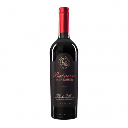 Vin Rosu - Budureasca Premium Merlot 0.75 L, , vin rosu sec, Dealu Mare