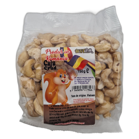Nuci, seminte si fructe uscate - Caju crud Best P.Q. 150g, punga
