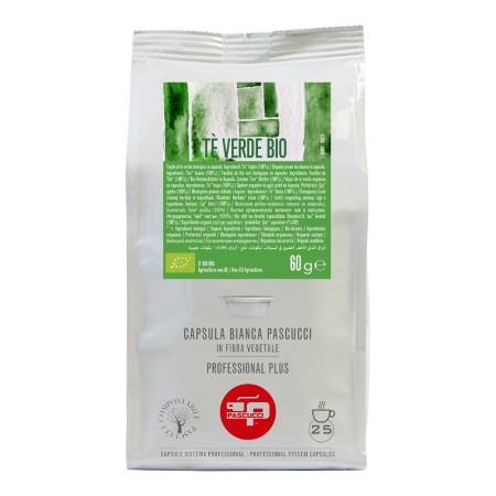 Condimente si ceaiuri - Capsule ceai Pascucci Ceai verde Bio, 25 buc
