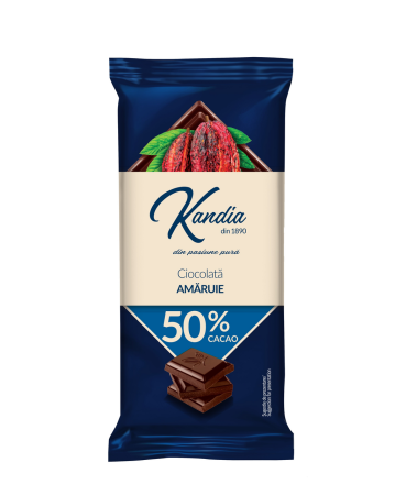 Ciocolata - Ciocolata amaruie Kandia 50% cacao 80g