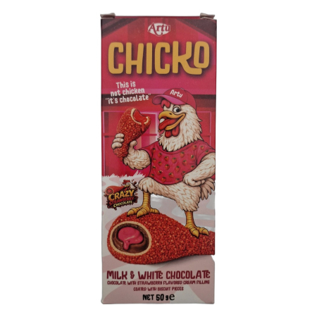 Dulciuri - Ciocolata cu crema Artu Chicko Capsuni 50g