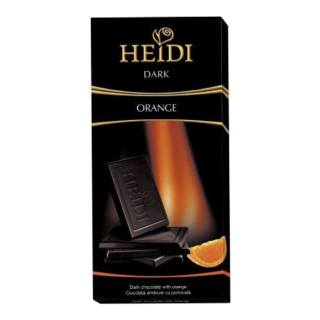Dulciuri - Ciocolata Heidi Dark Orange, 80g