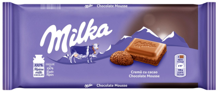 Ciocolata - Ciocolata Milka Aerata Lapte si Crema Cacao, 100g