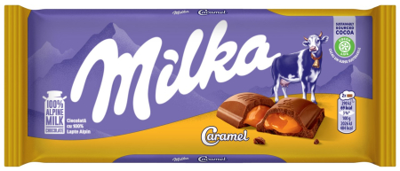 Ciocolata - Ciocolata Milka Crema Caramel, 100g