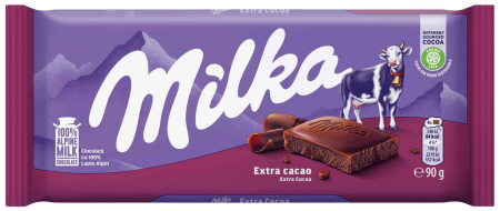 Ciocolata - Ciocolata Milka Extra Cacao, 90g